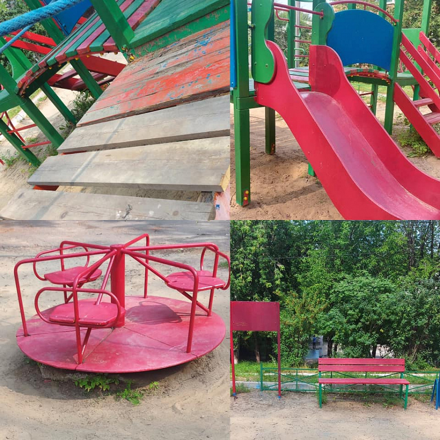 Отремонтирована детская площадка