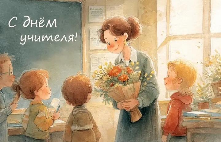 Дорогие педагоги!  От всей души поздравляем вас с Днём учителя!